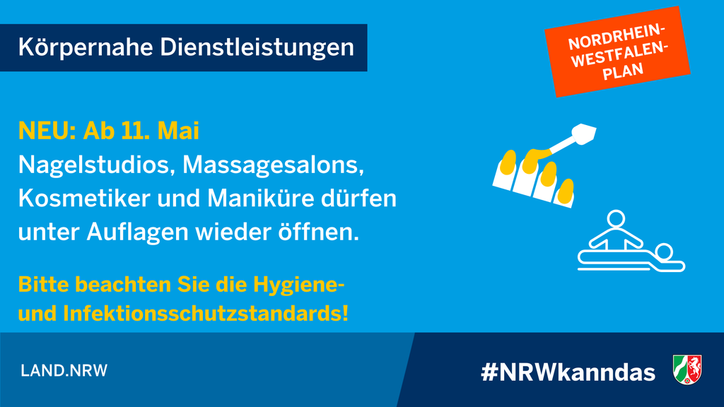 Lockerungen im Umgang mit der Corona-Virus-Pandemie ab Montag, 11. Mai