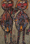 Jean Dubuffet, Ménage en gris, outré mer et carmin, 1945 · © VG Bild-Kunst, Bonn 2008