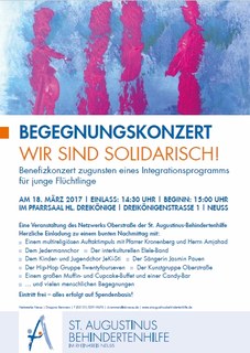 Benefizkonzert zugunsten eines Integrationsprogramms für junge Flüchtlinge