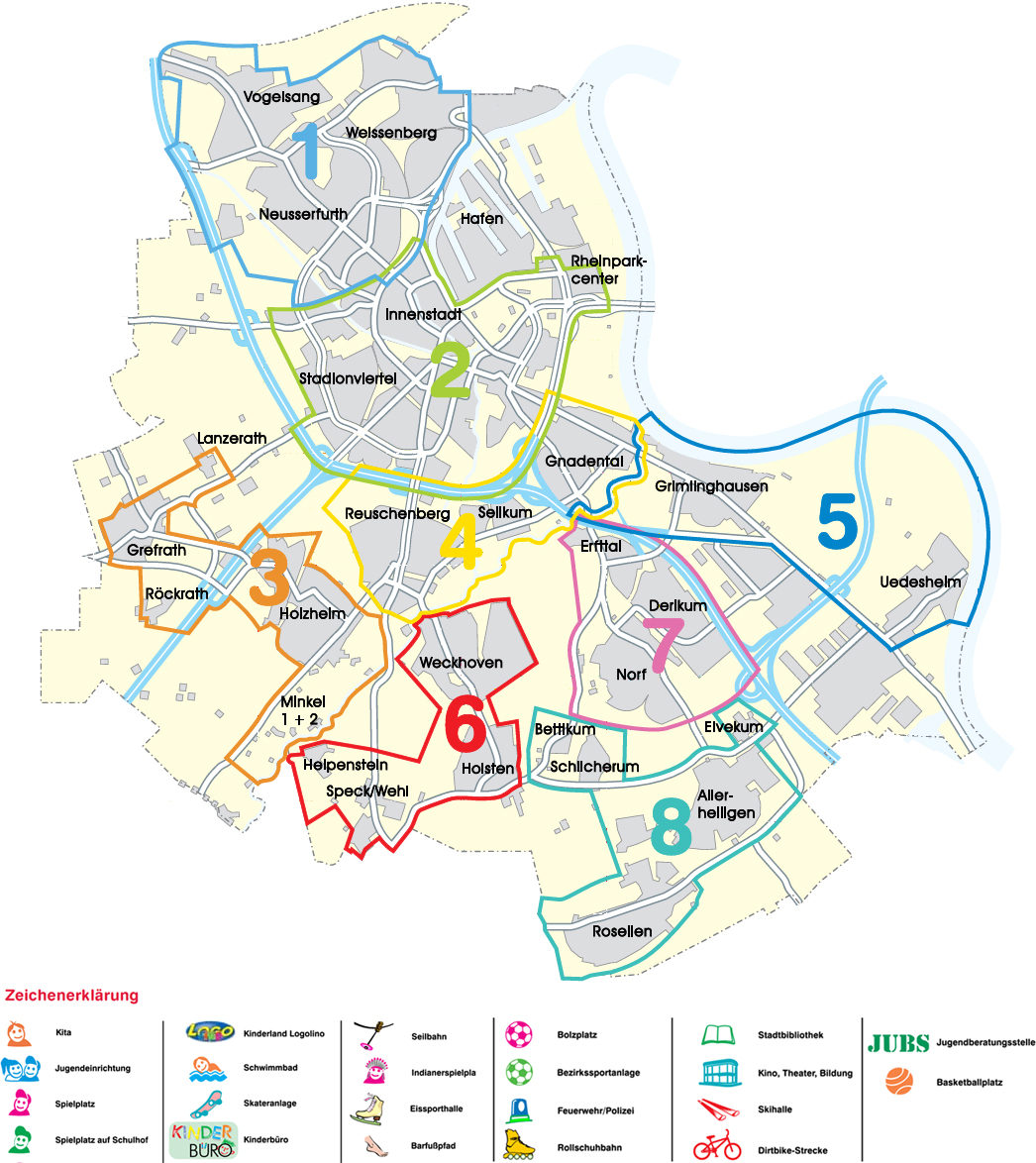 Kinderstadtplan: Übersicht & Legende