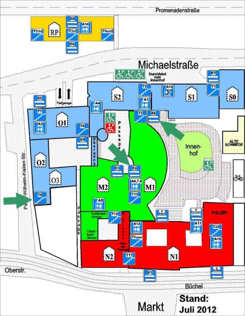 Rathaus Neuss: Übersichtsplan