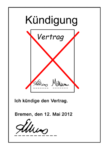 Kündigung.